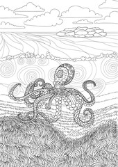 Octopus with high details. - 120926437