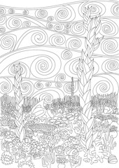 Underwater seascape for coloring - 120926486