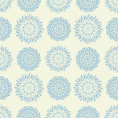 Winter seamless pattern with snowflakes