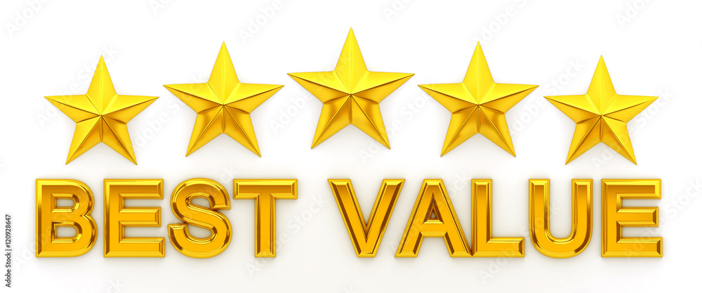 Canvas Prints five stars, best value - 3d rendering