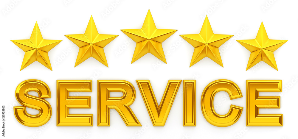 Poster five star rating - 3d rendering