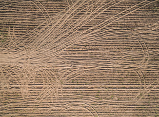Aerial view from drone agricultural landscape abstract texture a