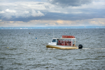 Maryland crab boat fishing on the Chesapeake Bay