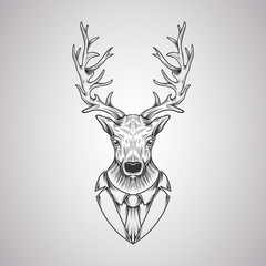 Deer Head in a graphic style