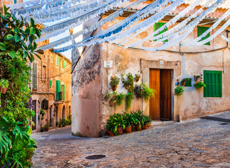 Quaint old village Valldemossa Majorca Spain