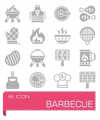 Vector Barbecue icon set