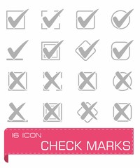 Vector Check marks icon set