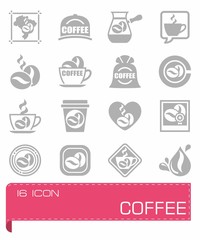 Vector Coffe icon set