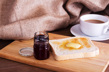 Slices of toast against a rustic background