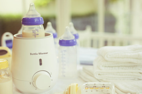Bottle warmer and baby food warmer with Copy Space