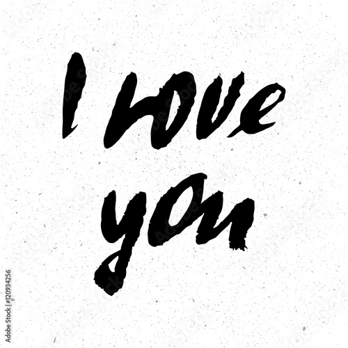 "I love you. Greeting card for Valentines day. Hand drawn design