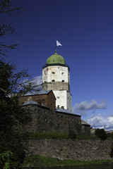 Fototapeta na wymiar The Vyborg castle, located in the city of Vyborg on the Castle island
