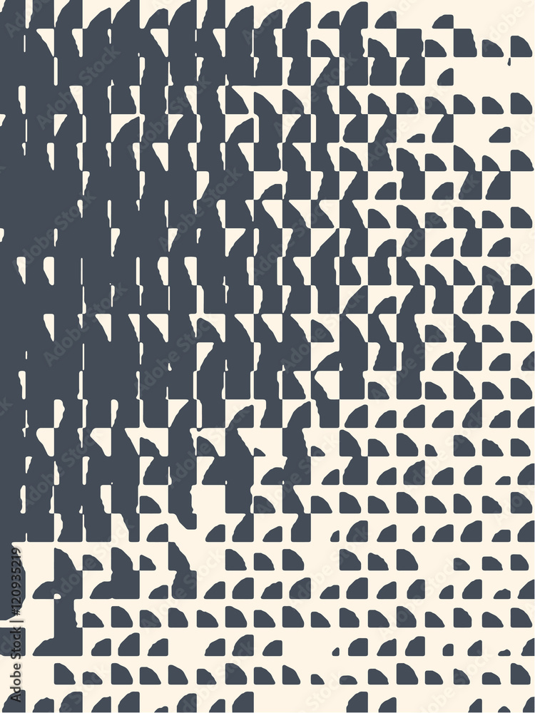 Aufkleber abstract grunge vector background. monochrome raster composition of irregular overlapping graphic el