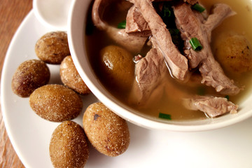 豚ハツのスープ