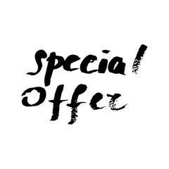 Special offer best price 50 percent off - hand lettering text.