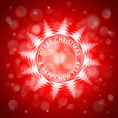 Christmas light vector background. Card or invitation.