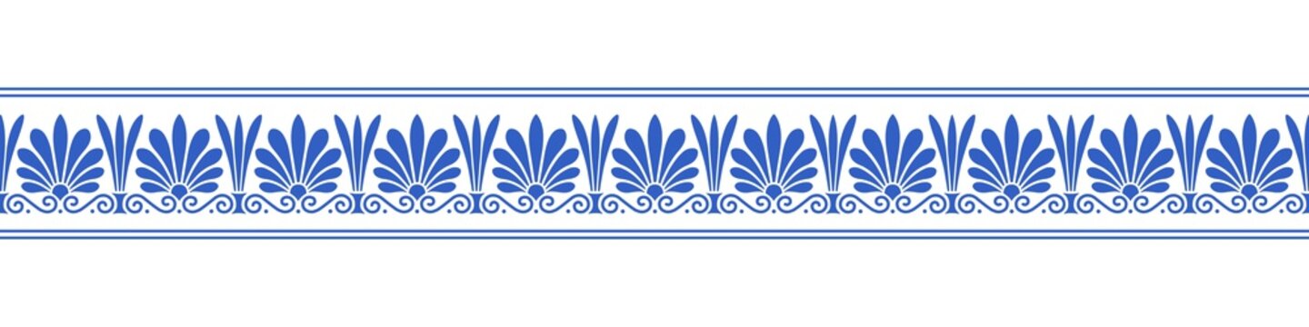 Banni&egrave;re, d&eacute;cor, frise, palmettes, grec