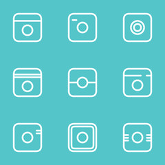 Hipster Photo Icons Set