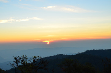 Sunrise in the morning