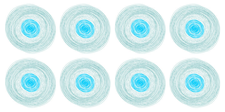pencil colorful hand drawn circles, abstract vector illustration