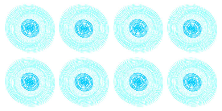 pencil colorful hand drawn circles, abstract vector illustration
