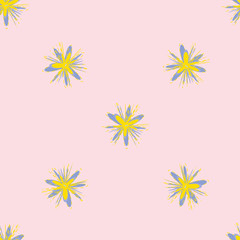 flower geometric seamless pattern. Fashion graphic. Background design. Modern stylish abstract texture. Template for prints, textile, wrapping and decoration, wallpaper. Vector illustration.