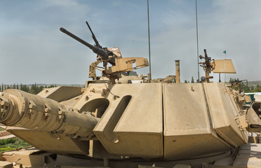Fototapeta na wymiar old tanks and armored vehicles