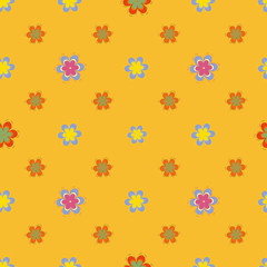 flower geometric seamless pattern. Fashion graphic. Background design. Modern stylish abstract texture. Template for prints, textile, wrapping and decoration, wallpaper. Vector illustration.