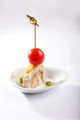 appetizer with cherry tomatoes for buffet