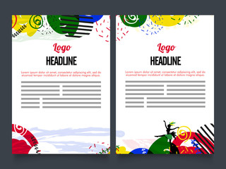 Two Page Brochure, Template or Flyer design.