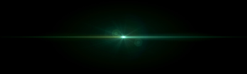 Beautiful light flares. Glowing streaks on dark background