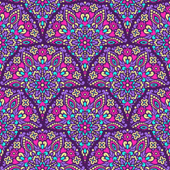 Seamless background with abstract ethnic pattern.