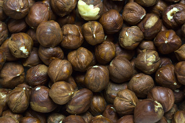 background filbert nuts close up shot