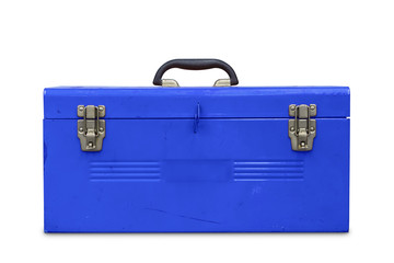 Old blue toolbox