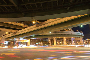 Fototapeta na wymiar highway junction in Osaka Japan