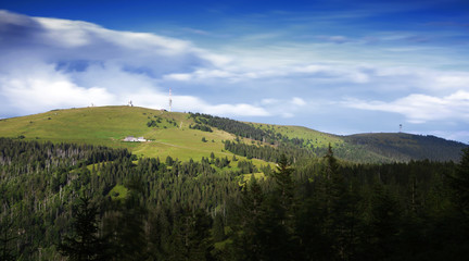 Naklejka premium Feldberg Gipfel und Seebuck im Schwarzwald