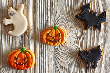 Halloween homemade gingerbread cookies