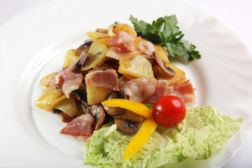 fried potatoes with Bacon