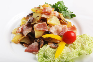 fried potatoes with Bacon