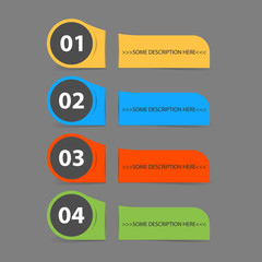 Four steps timeline vector illustration