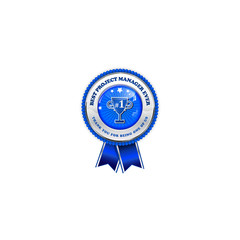 Best Project Manager ever. Thank you for being one of us - business award ribbon for for companies that appreciate their project managers / leaders.