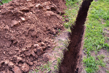Ditch in the ground
