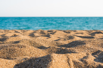 sandy beach and sea, summer background