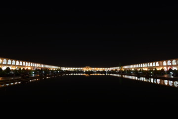 Fototapeta premium long exposure shot on imam mosque and sheikh Lotf-ollah mosques in Naqsh-e Jahan Square, isfahan,iran