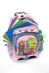 Pink book bag