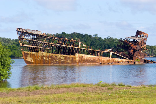 Wrecked Freighter