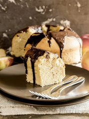 Slice of homemade cake