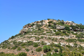 Fototapeta na wymiar crete mountain peak