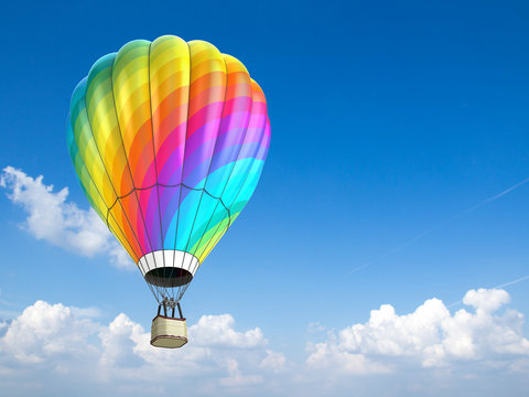 hot air balloon - 3d illustration