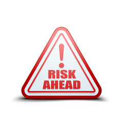 Risk Ahead sign 3D illustration